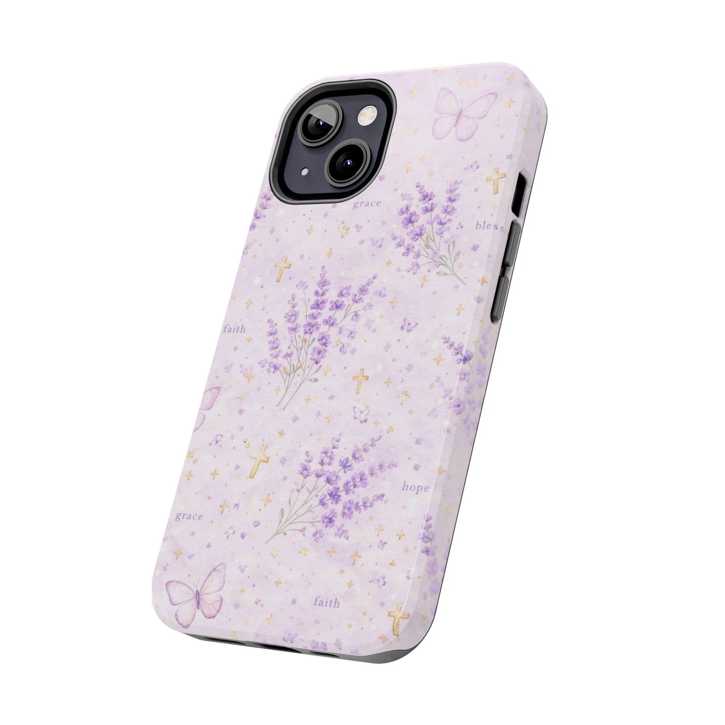 Faith Grace Blessed Phone Case | Christian Floral iPhone Case