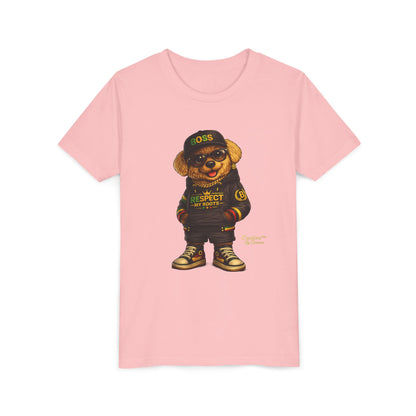 Kids Graphic Tee - 'Respect the Hustle' Teddy Bear Streetwear