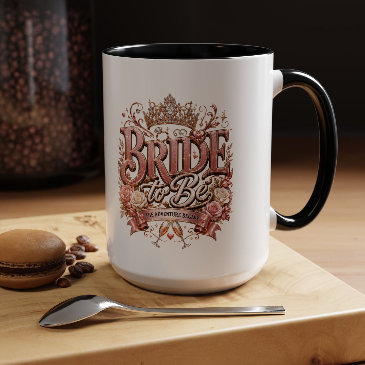Bride to Be Coffee Mug — Floral Bridal Accent Mug (11/15oz)