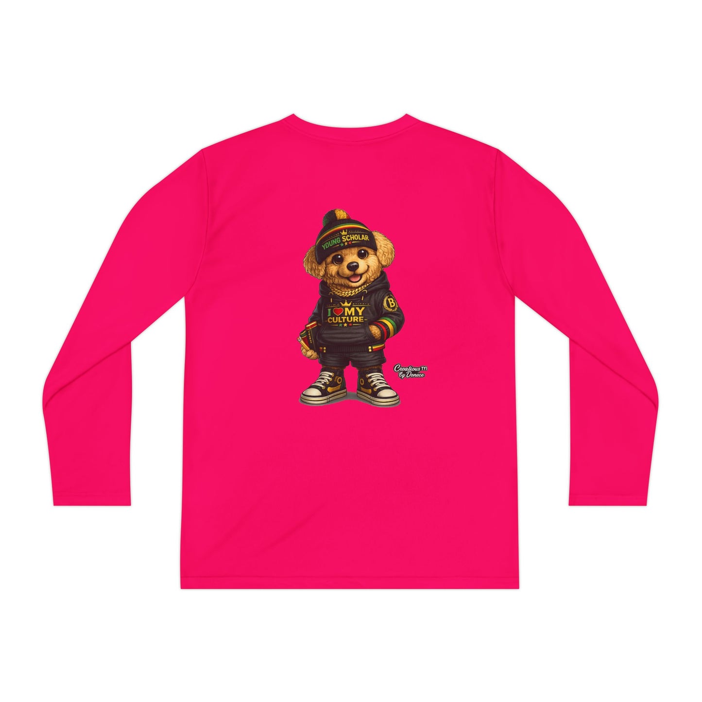 Youth Long Sleeve Tee — Streetwear Teddy Bear Graphic