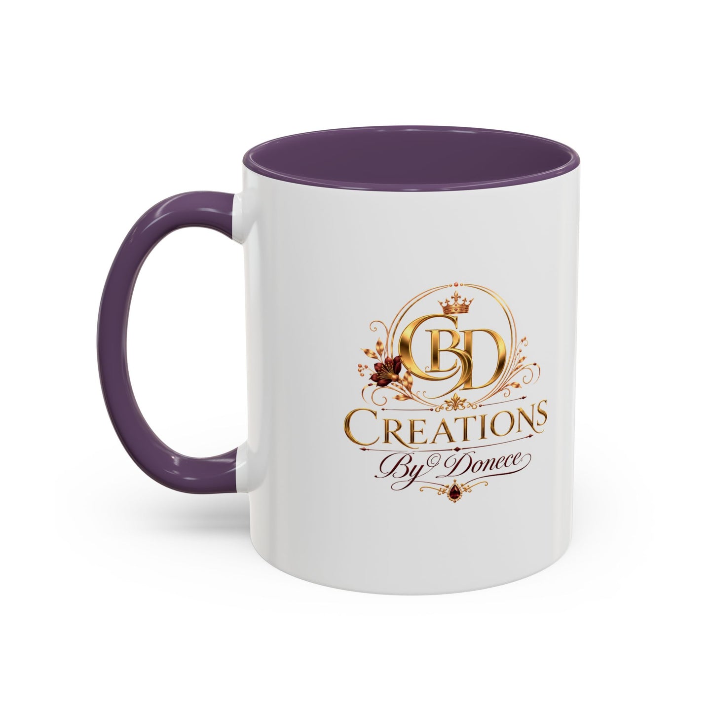 Accent Coffee Mug — Creations By Donece Logo Ceramic Mug (11/15 oz)