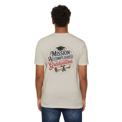 Graduation "Mission Accomplished" T-Shirt — Diploma & Cap Design