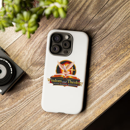 Wisdom and Theology Phone Case — Christian Dove & Cross Protective Tough Case