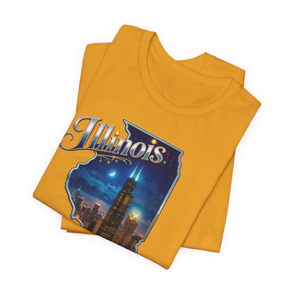 Illinois State Tee — 'City of Broad Shoulders' Chicago Skyline T-Shirt