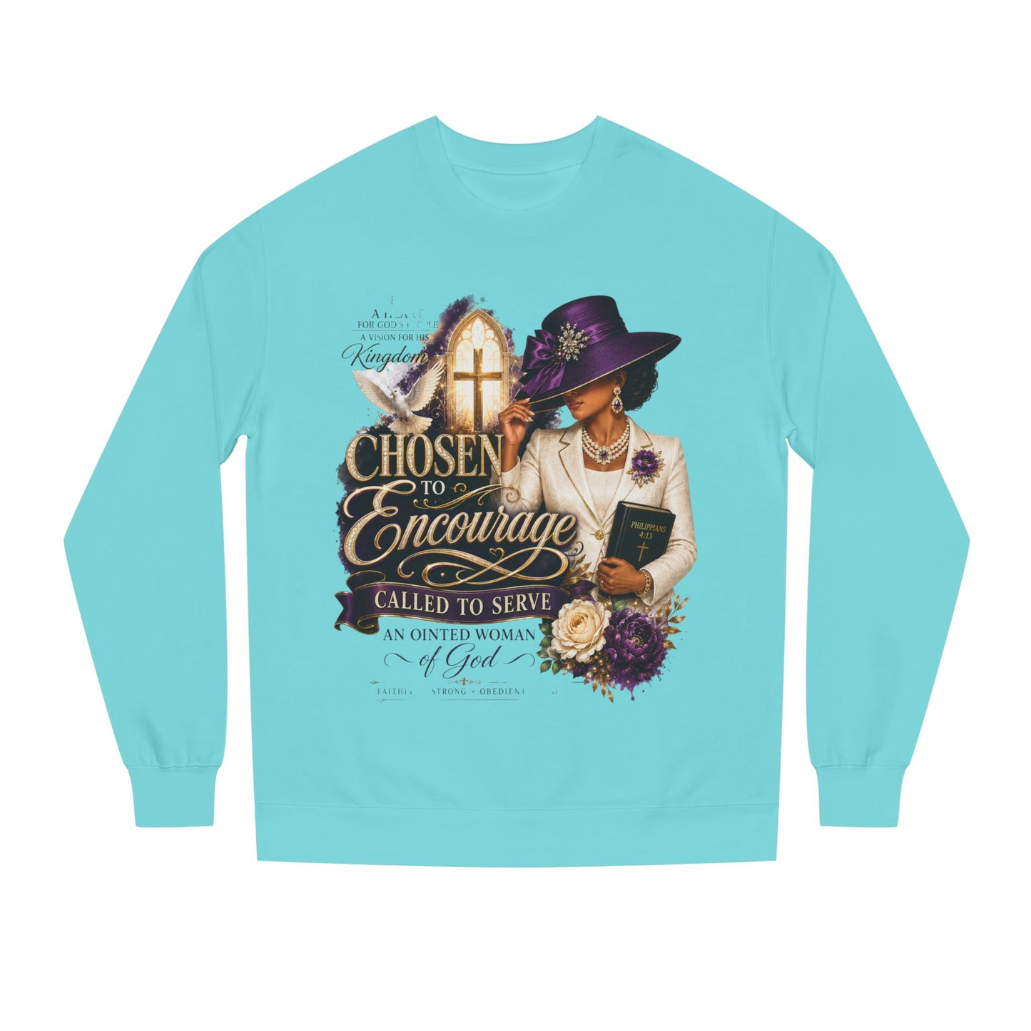 Christian Women's 'Chosen to Encourage' Sweatshirt – Faith-Based Encourager Design