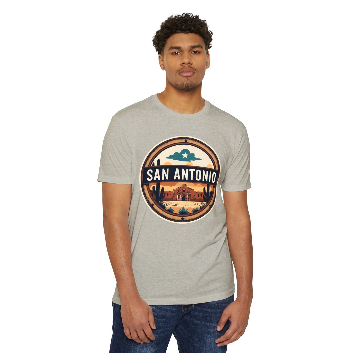 San Antonio Badge T-Shirt — Vintage Desert City Graphic