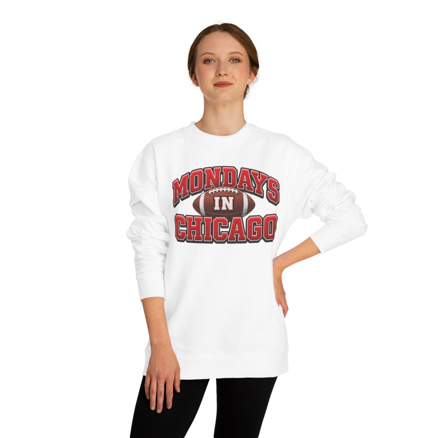 Mondays in Chicago Football Crewneck Sweatshirt