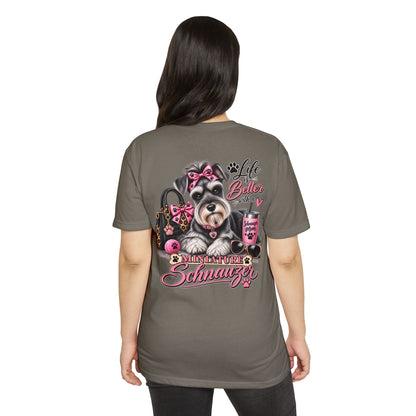 Miniature Schnauzer T-Shirt — "Life’s Better with a Miniature Schnauzer" Cute Dog Tee