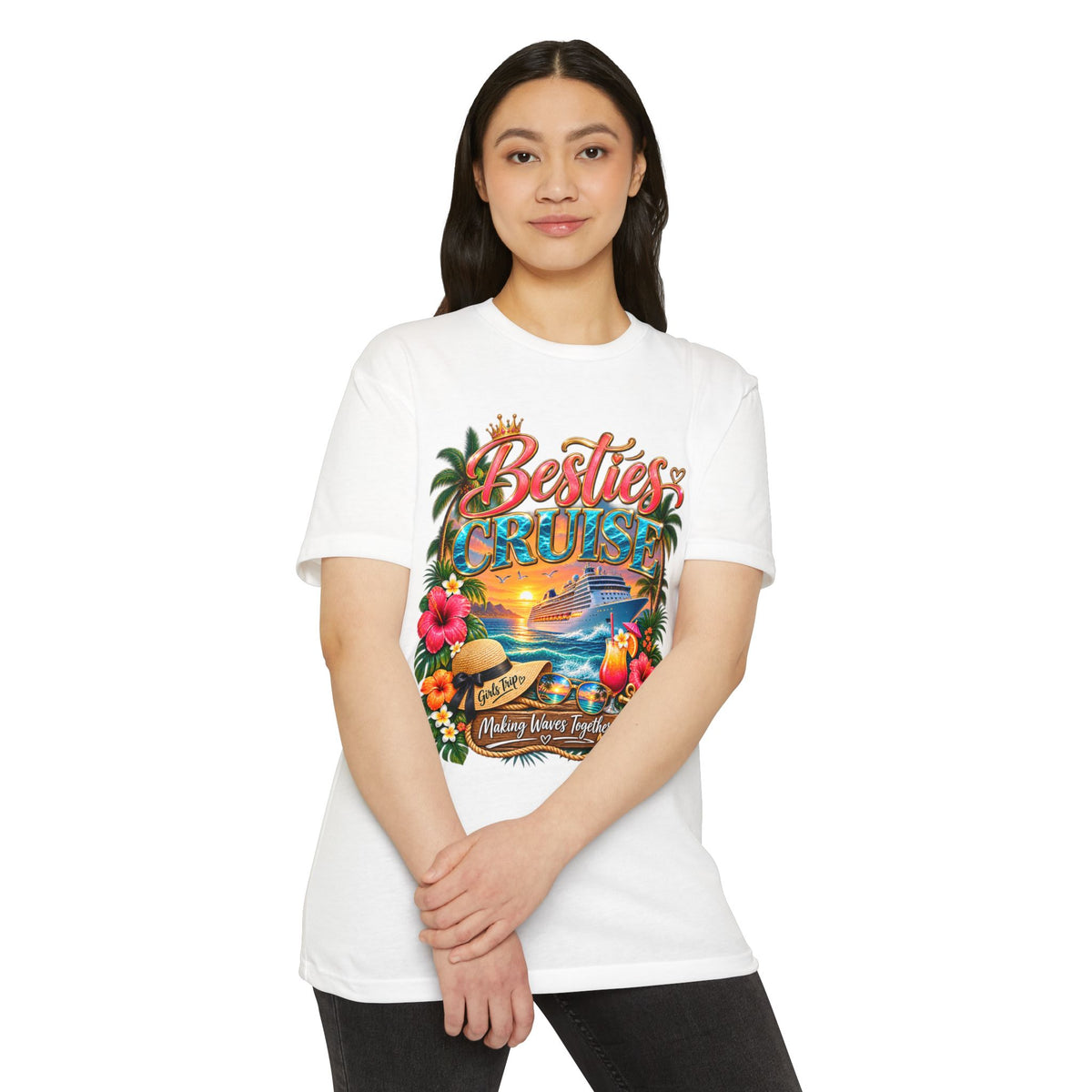 Besties Cruise T-Shirt – Tropical Friends Vacation Tee