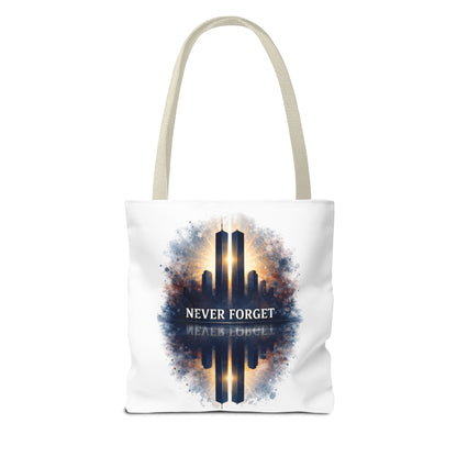 Never Forget Memorial Tote Bag — 9/11 Tribute Skyline All-Over Print