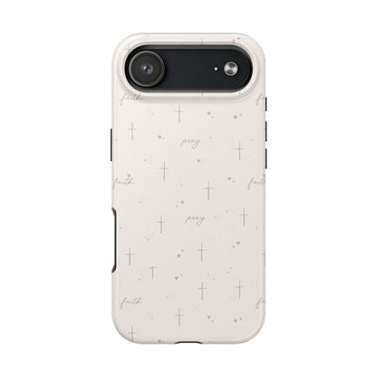 Pray with Faith Phone Case | Christian floral iPhone Case