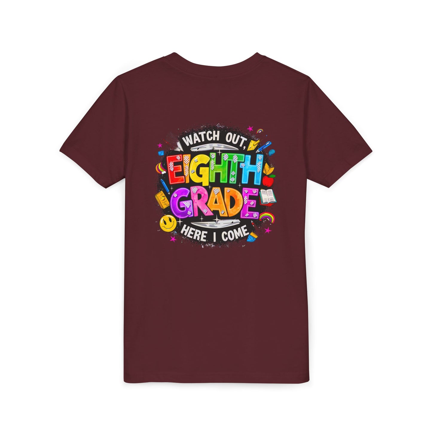 Eighth Grade Kids T‑Shirt — "Watch Out, Eighth Grade Here I Come" Back-to-School Tee