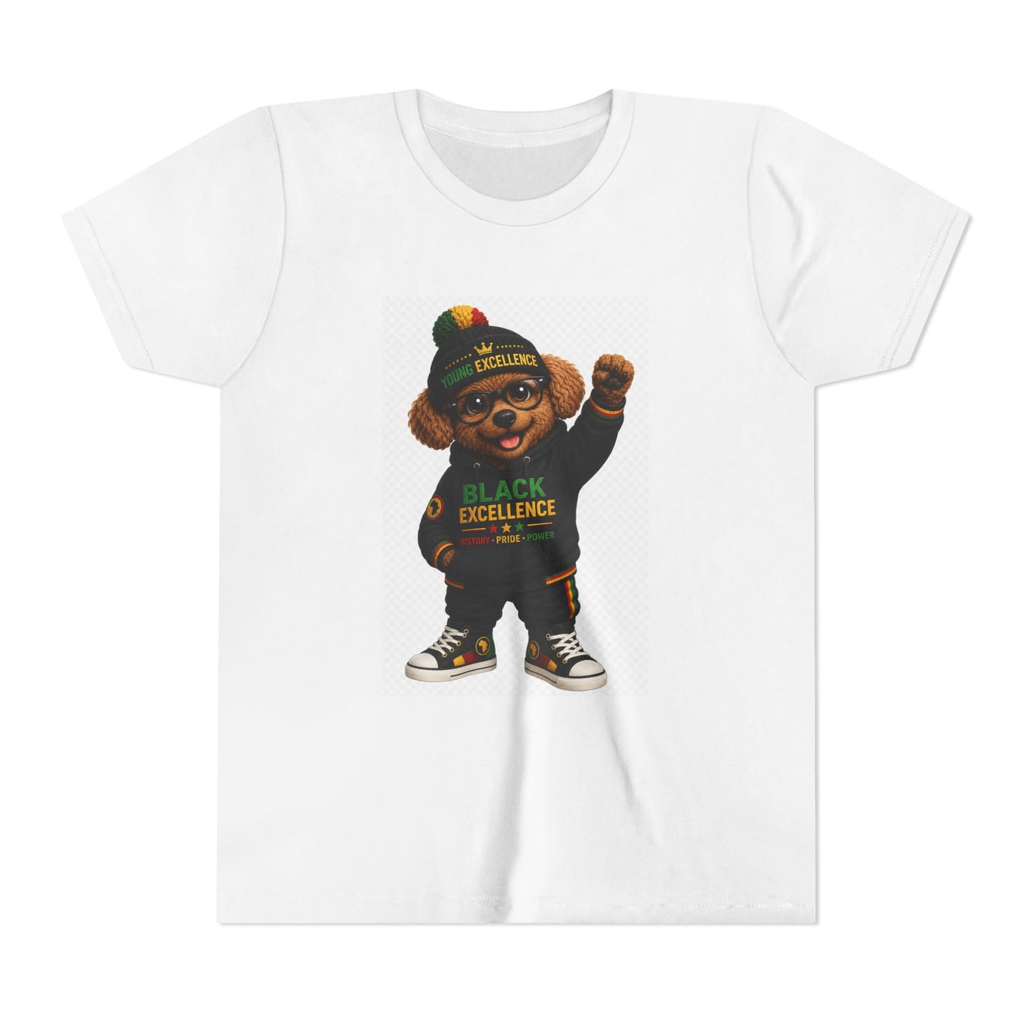 Youth Tee — 'Black Excellence' Teddy Bear Kids T-Shirt