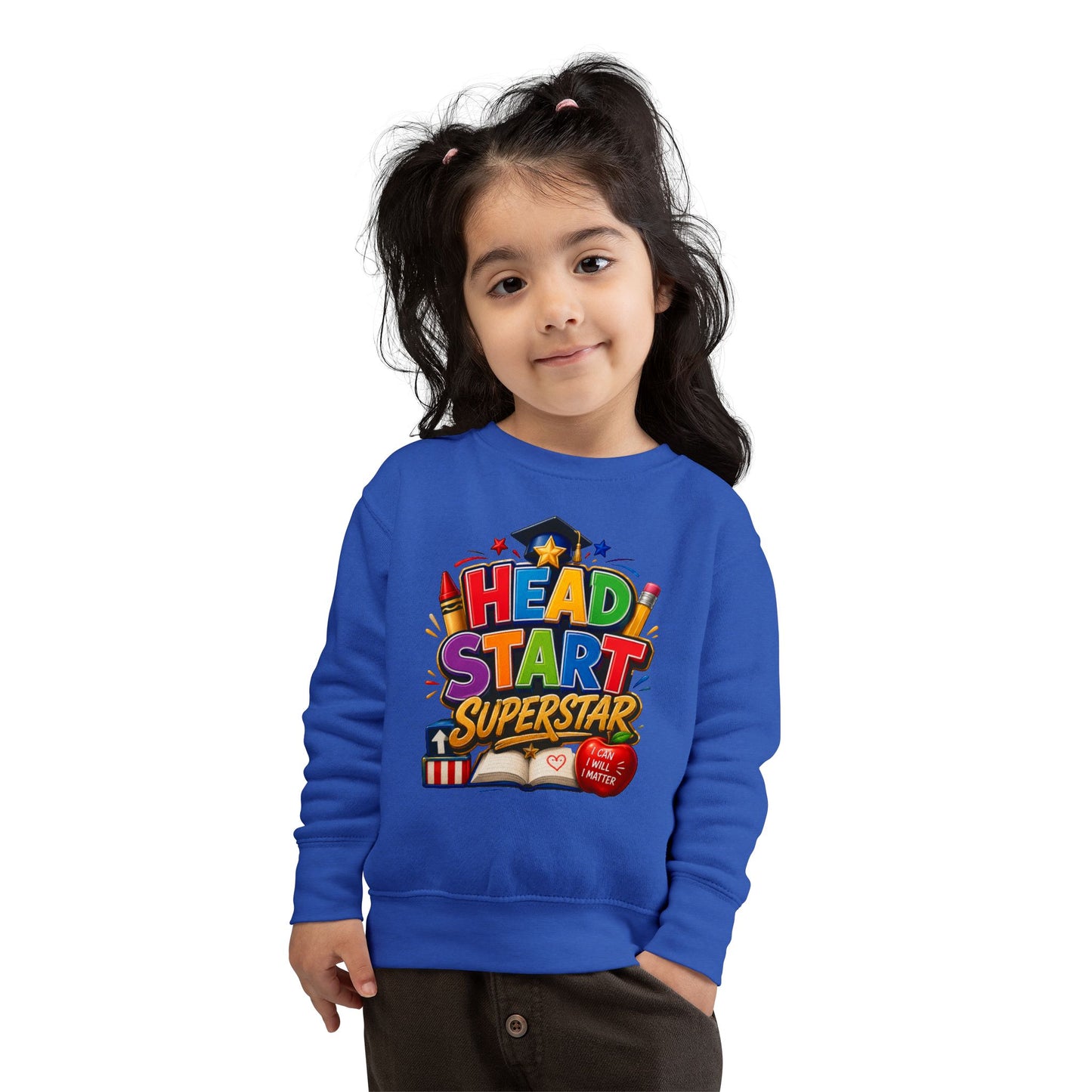 Head Start Superstar Toddler Sweatshirt — Colorful Preschool Graduation Gift