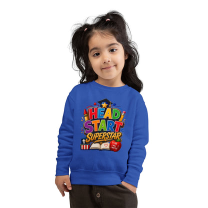 Head Start Superstar Toddler Sweatshirt — Colorful Preschool Graduation Gift