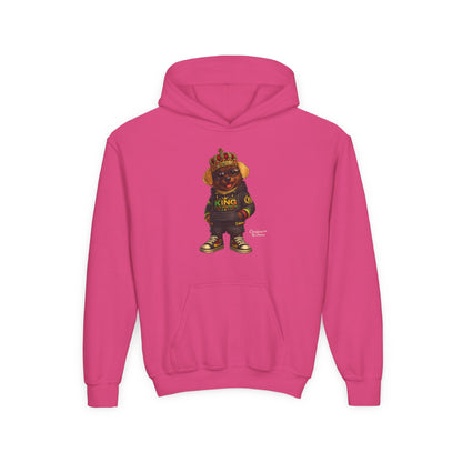 Youth Hoodie – 'King' Bear Streetwear Pullover
