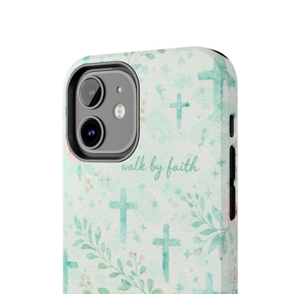 Walk By Faith Phone Case | Christian floral iPhone Case