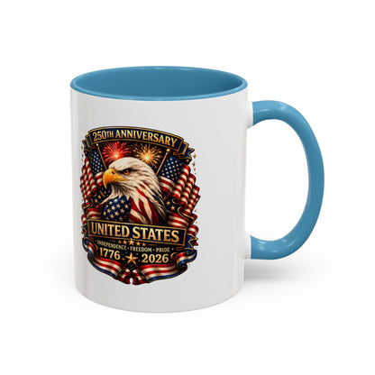Patriotic Eagle Coffee Mug - United States 250th Anniversary 1776-2026