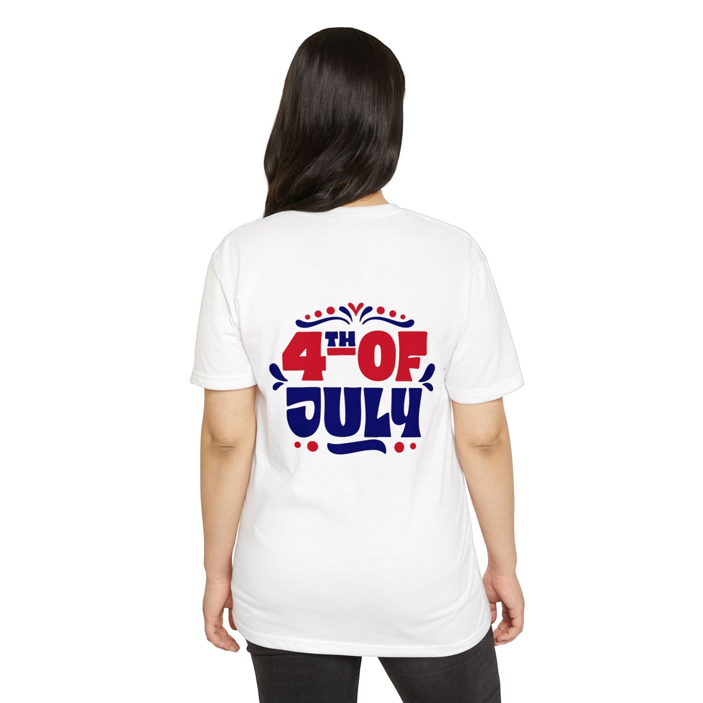 4th of July T-Shirt — Patriotic Red & Blue Independence Day Tee
