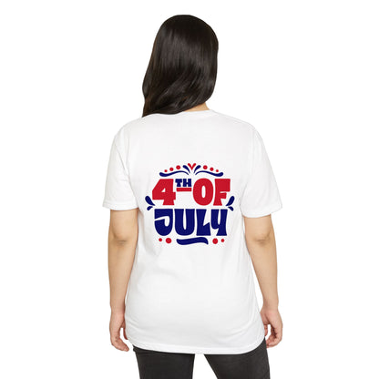 4th of July T-Shirt — Patriotic Red & Blue Independence Day Tee
