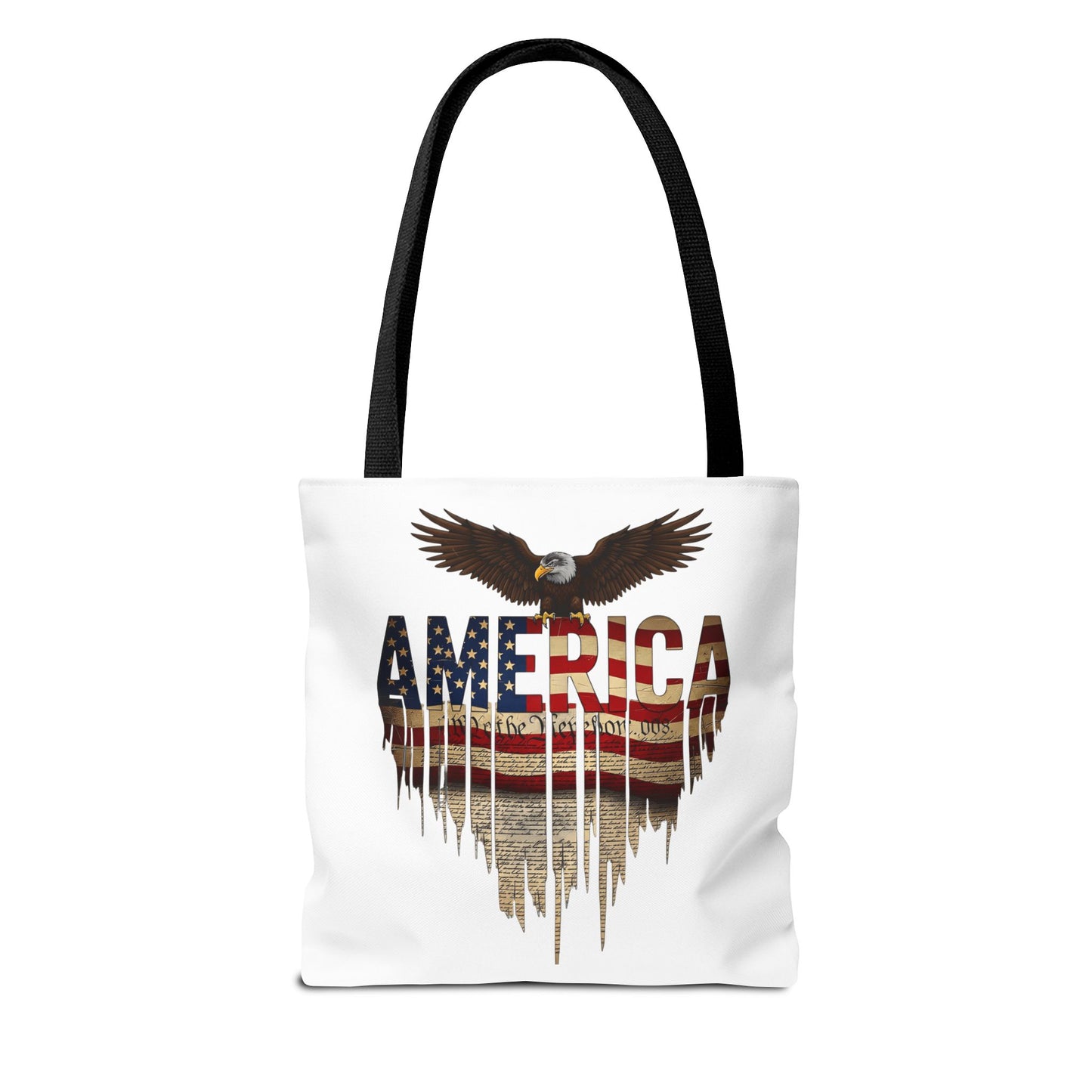 America Eagle Flag Tote Bag – Patriotic USA Canvas Tote