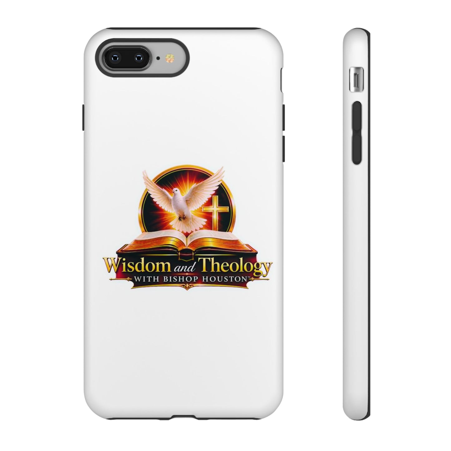 Wisdom and Theology Phone Case — Christian Dove & Cross Protective Tough Case
