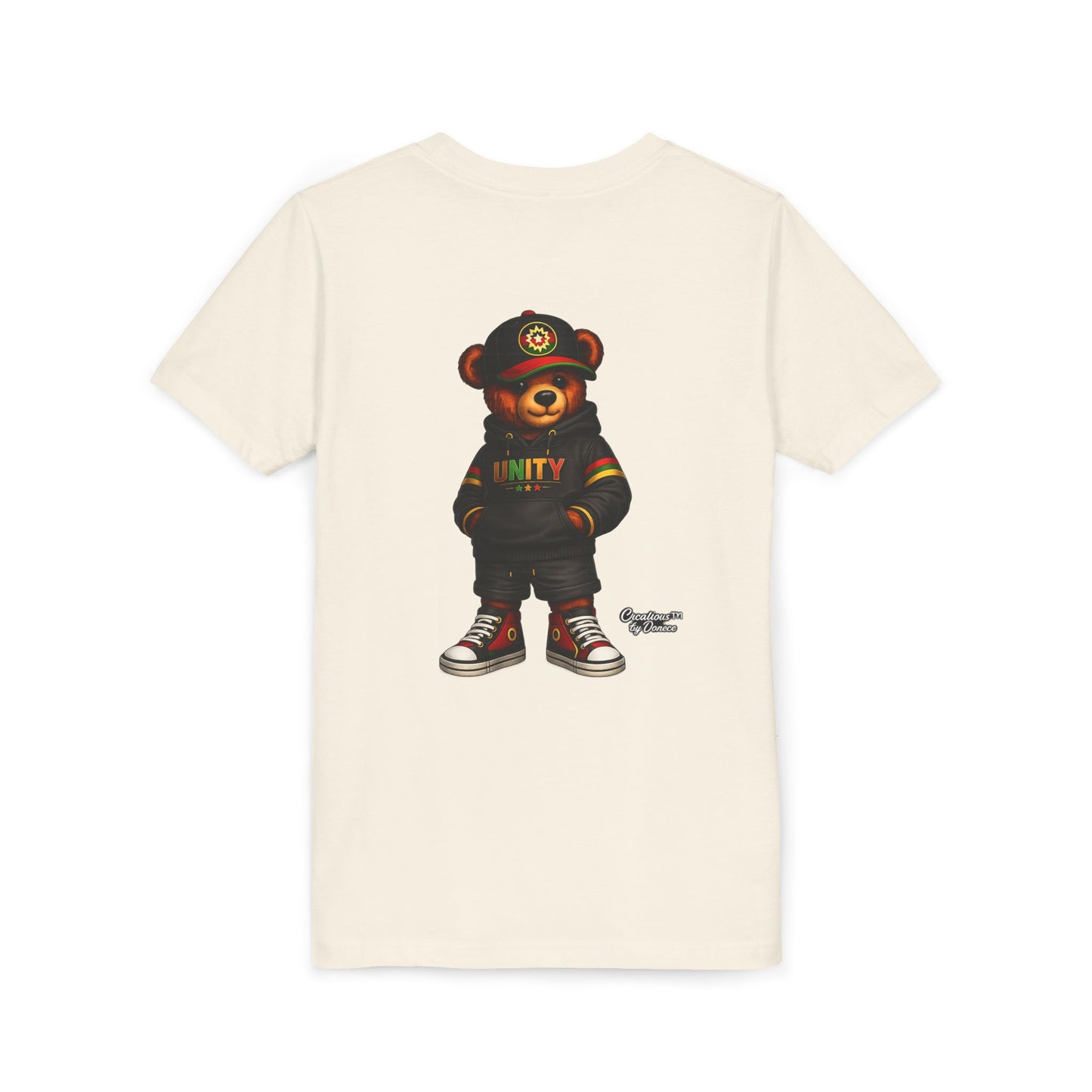 Youth T‑Shirt — Cool Bear Graphic Tee with 'UNITY' Hoodie Design