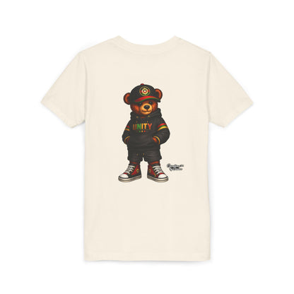 Youth T‑Shirt — Cool Bear Graphic Tee with 'UNITY' Hoodie Design
