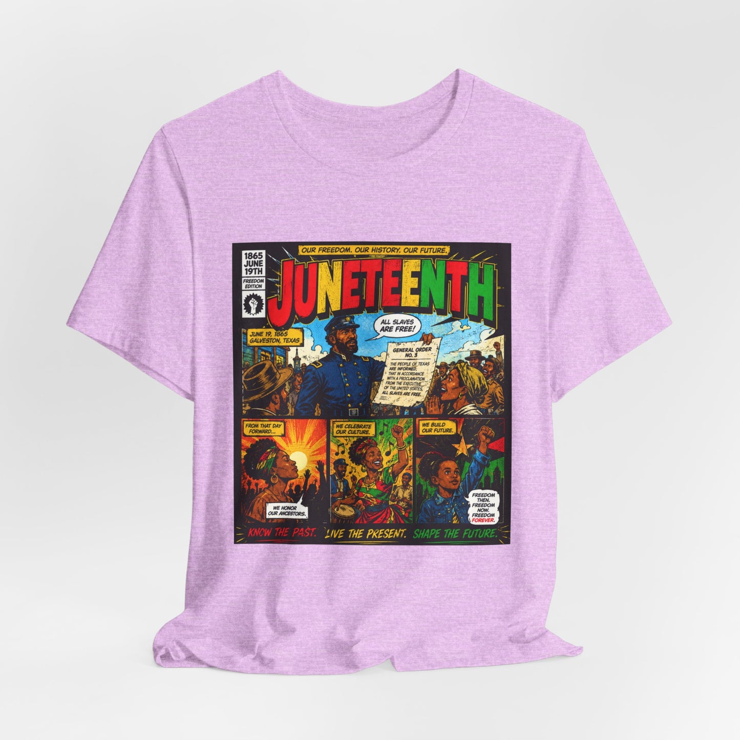 Juneteenth Comic-Style T-Shirt — Retro Celebration Tee