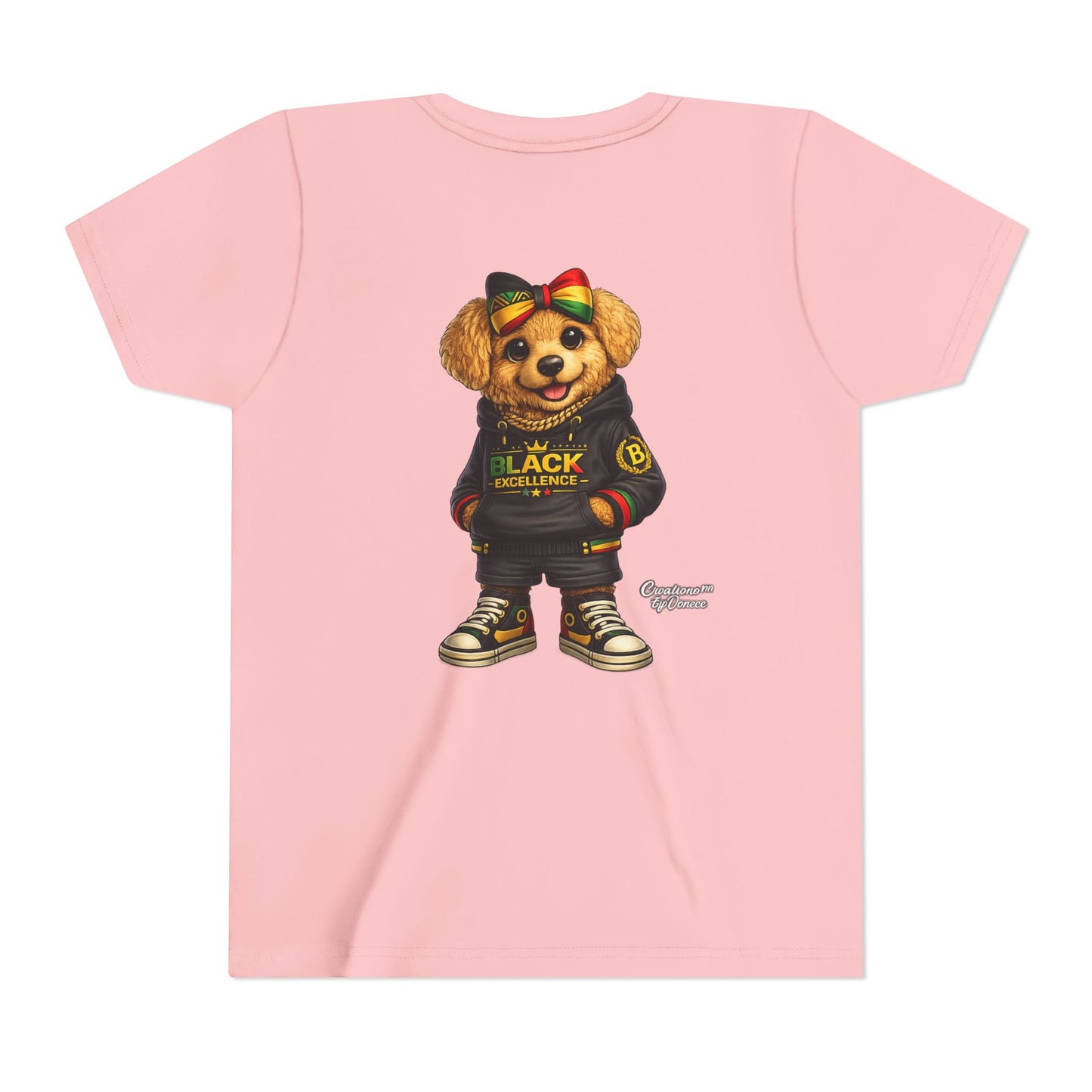 Youth Tee — Rasta Teddy "Black Excellence" Graphic Shirt