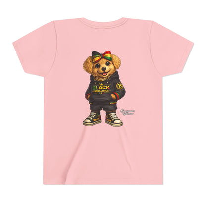 Youth Tee — Rasta Teddy "Black Excellence" Graphic Shirt