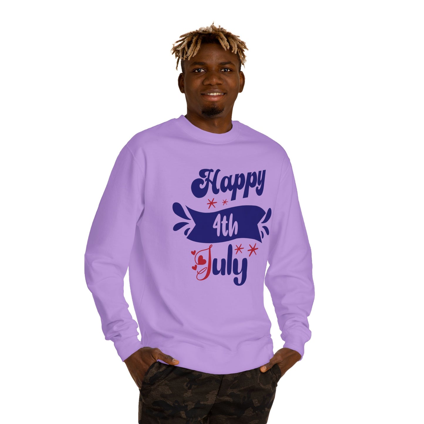 Happy 4th of July Sweatshirt — Patriotic Independence Day Crewneck