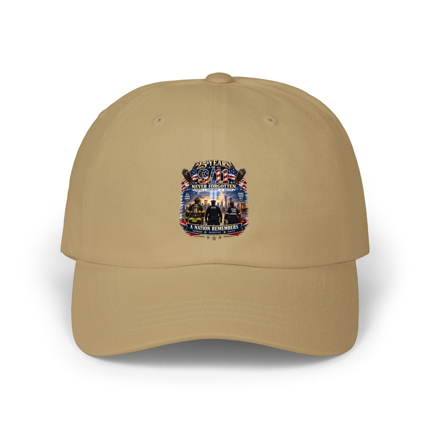Dad Cap with Patriotic Vintage Military Emblem — Classic American Tribute Hat