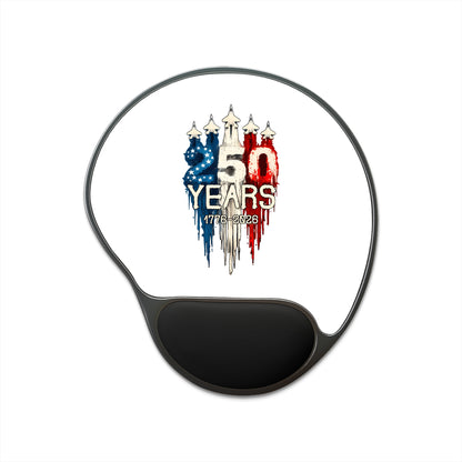 50 Years USA Flag Anniversary Mouse Pad with Wrist Rest