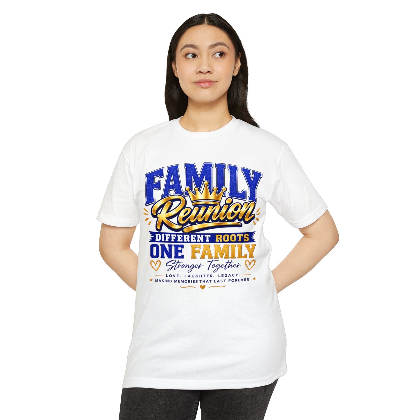 Family Reunion T-Shirt — "Family Reunion: Different Roots One Family" Keepsake Tee