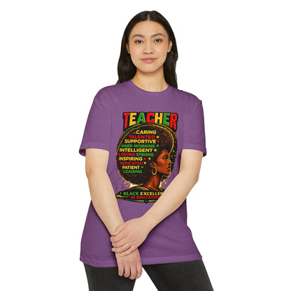 Teacher Black Excellence T-Shirt — Inspirational Afrocentric Educator Design