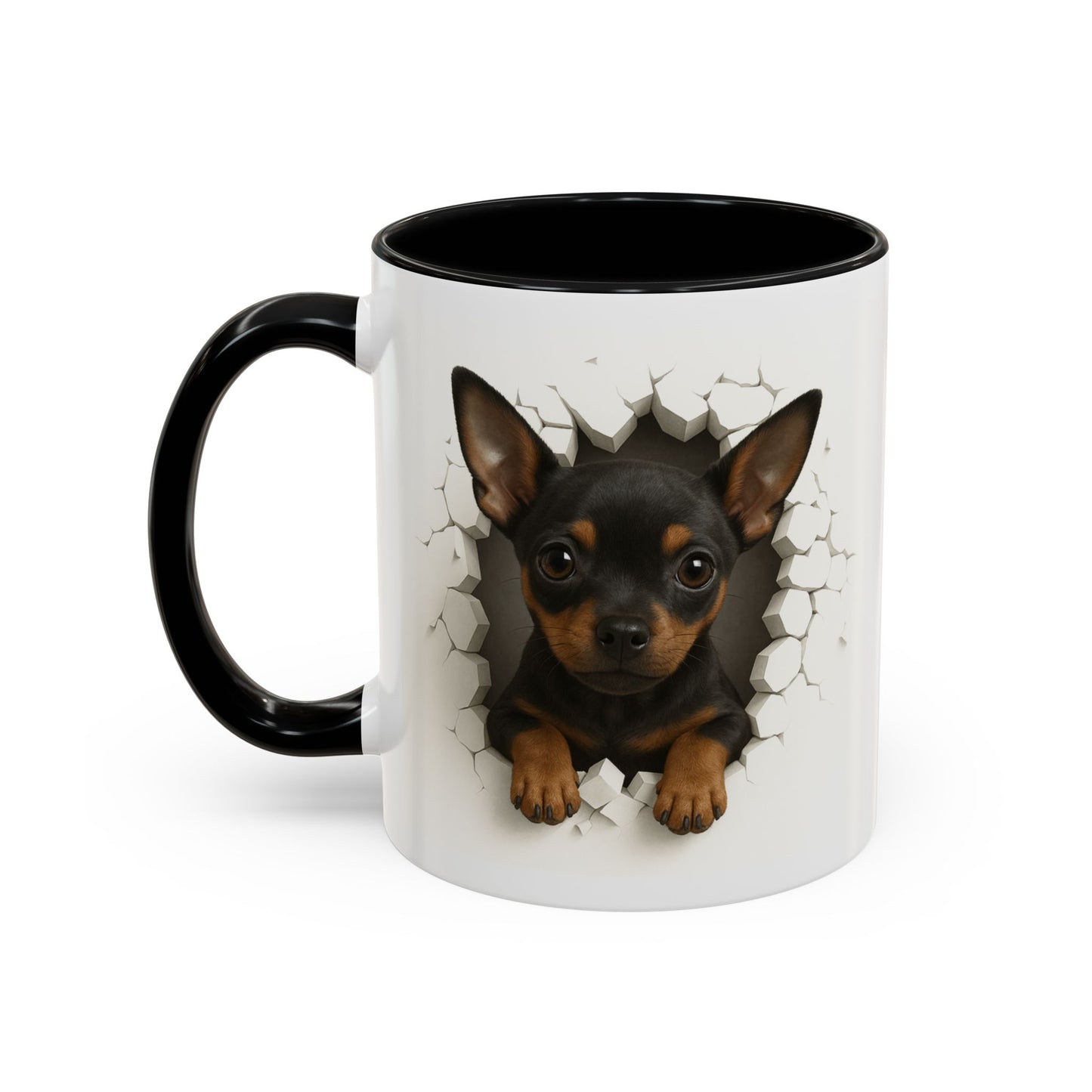 Chihuahua Pup Peek-Through Accent Coffee Mug (11/15oz)