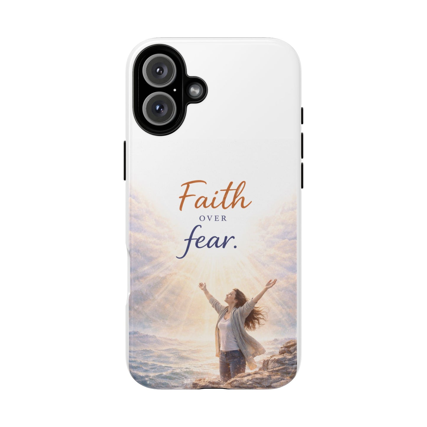 Faith Over Fear Phone Case — Inspirational Christian iPhone Cover