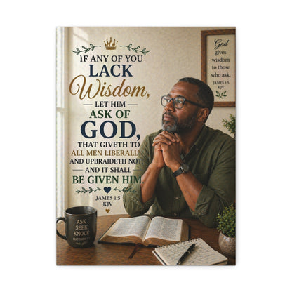 Stretched Canvas - James 1:5 Scripture Wall Art (If Any of You Lack Wisdom)