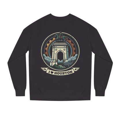 Houston Arch Retro Crewneck Sweatshirt — I  Houston Graphic