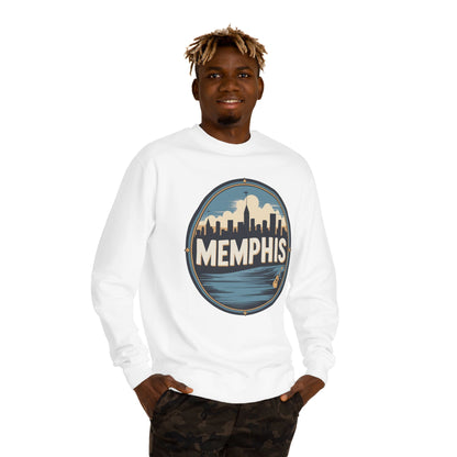 Memphis Skyline Crewneck Sweatshirt — Retro Cityscape Pullover