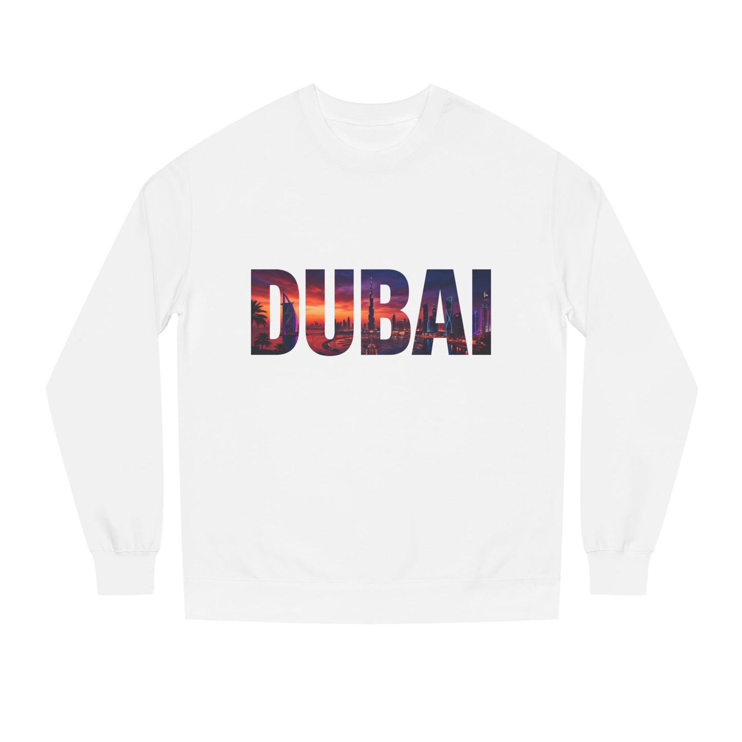 Dubai Skyline Crewneck Sweatshirt — DUBAI Cityscape Graphic