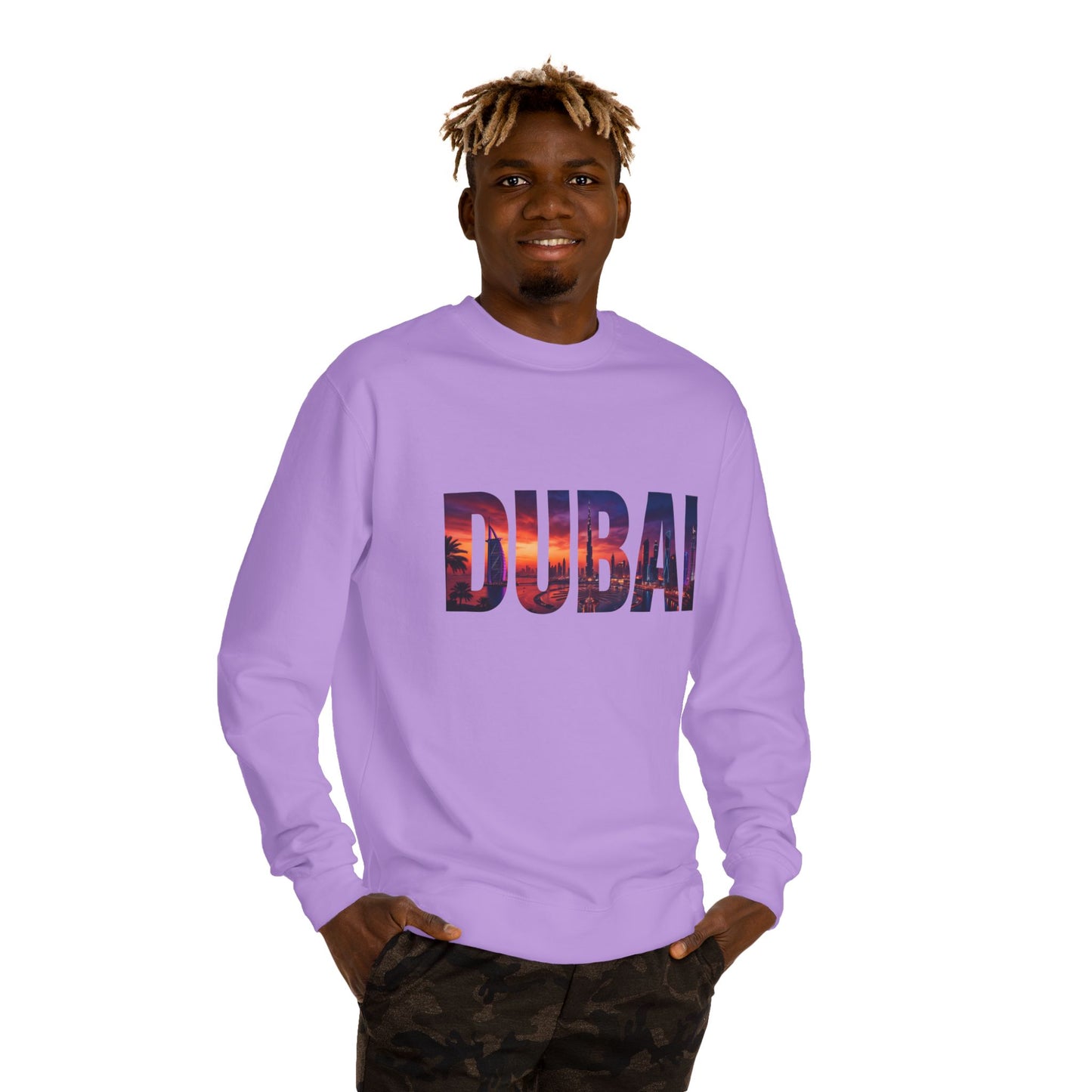 Dubai Skyline Crewneck Sweatshirt — DUBAI Cityscape Graphic