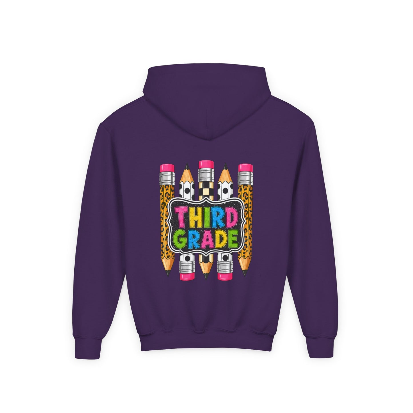 Third Grade Kids Hoodie — Cute Pencil Back-to-School Sweatshirt