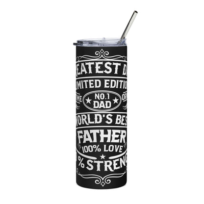 World's Best Father 20oz Stainless Tumbler – No.1 Dad Travel Cup