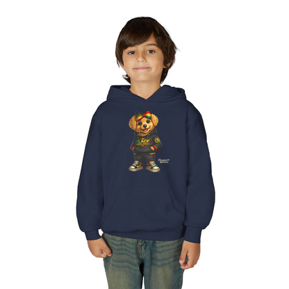 Youth Hoodie — Black Excellence Bear Graphic Sweatshirt (Kids)