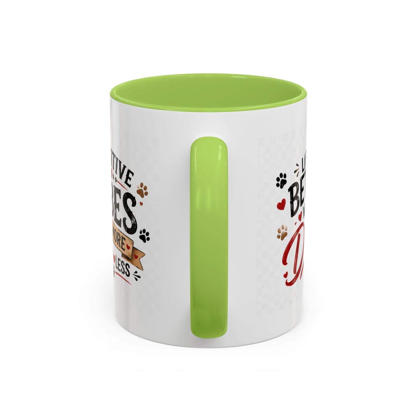 Pawsitive Vibes Coffee Mug - "Wag More, Worry Less" Dog Lover Accent Mug