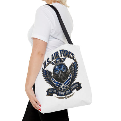 U.S. Air Force Emblem Tote Bag — Military Wings & Skull Design