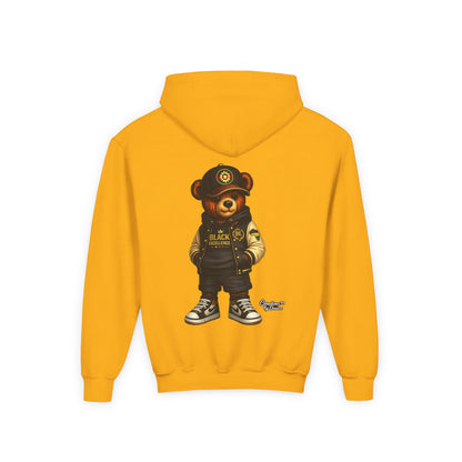 Youth Teddy Bear Hoodie — Cool Streetwear Bear Graphic Sweatshirt