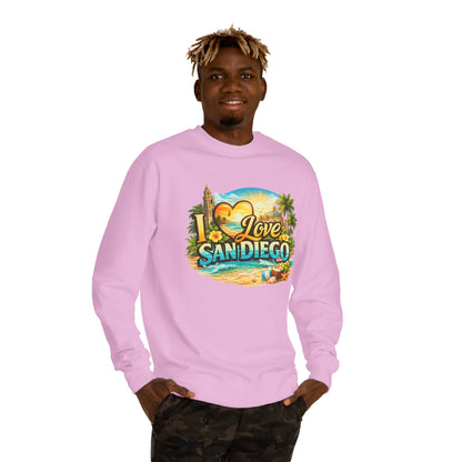 San Diego Sweatshirt — "I Love San Diego" Beach Graphic Crewneck